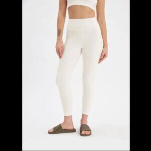 Girlfriend Collective Size XXL Ivory High Rise Compressive Leggings